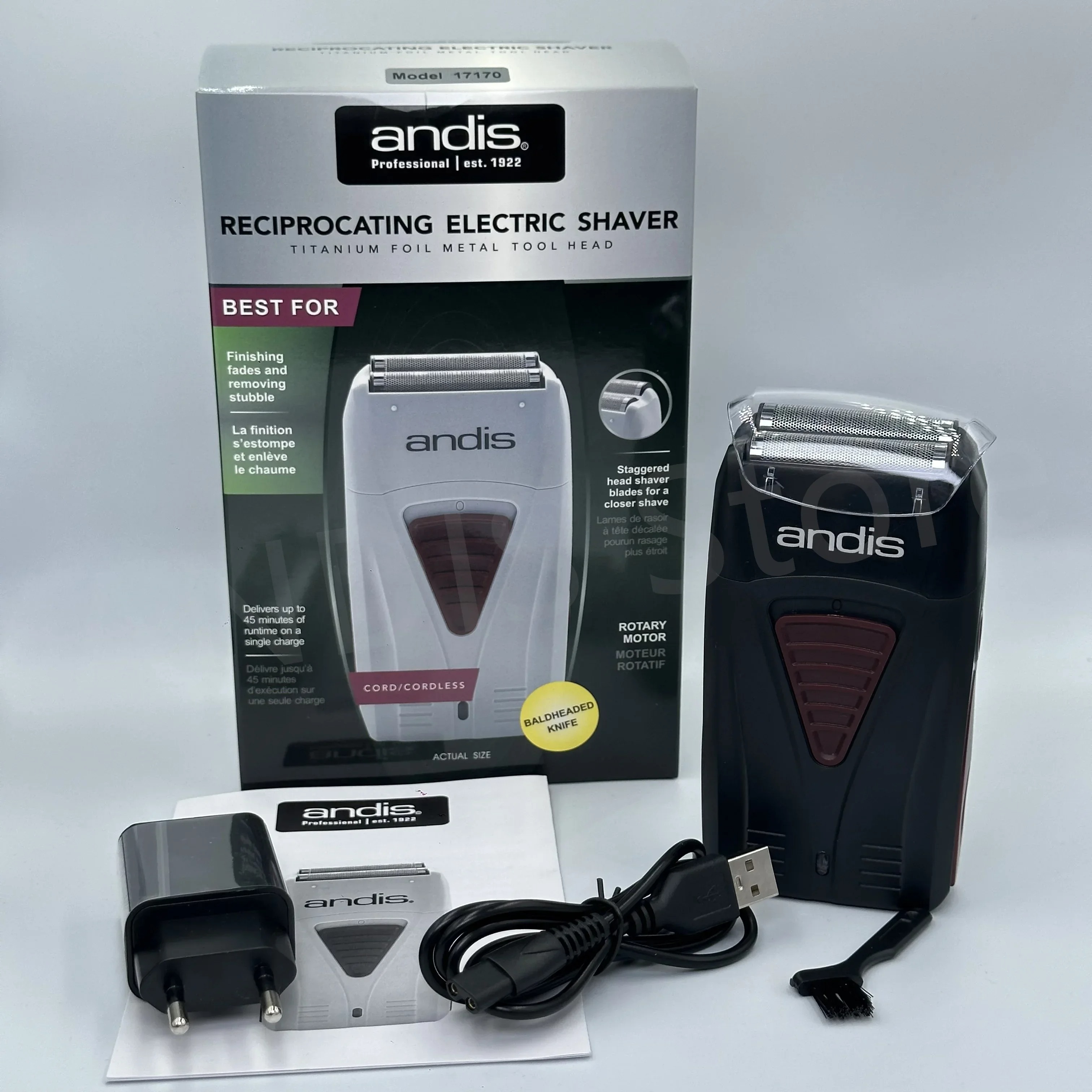 Original Andis 17170 Lithium Barber Hair Cleaning Electric Shaver For ...