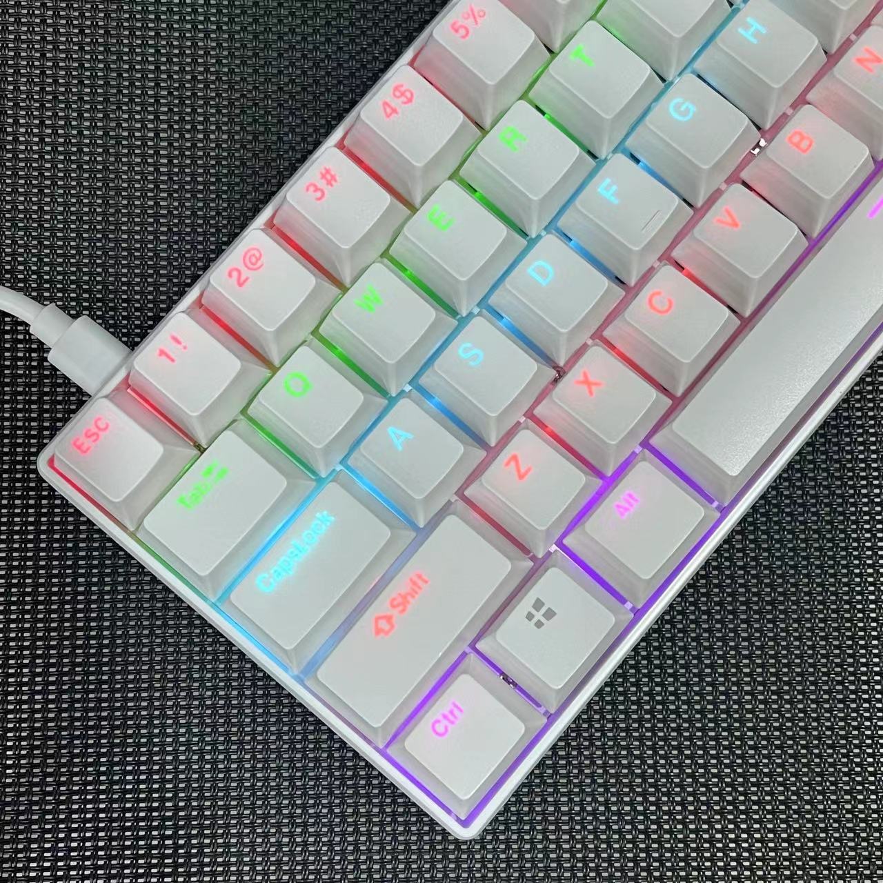 Portable 60% Mechanical Gaming Keyboard, Wired Keyboard With Blue ...