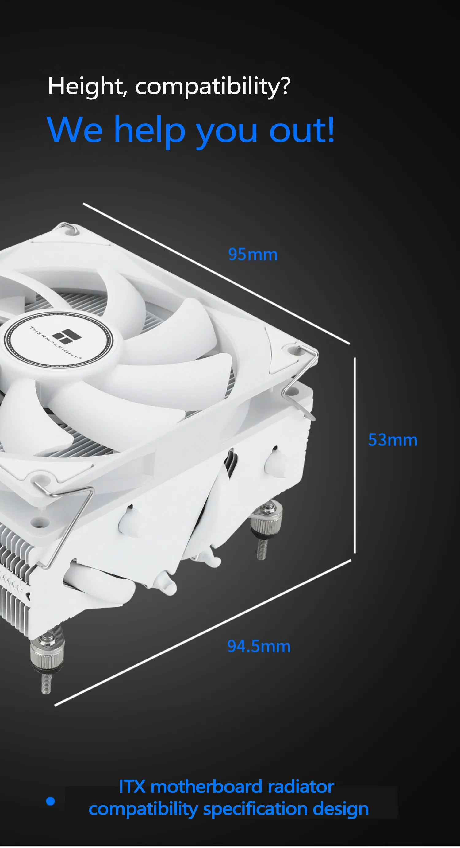 Aazon.co: Theralright AXP90 X53 Full Low Profile ITX CPU Cooler,with