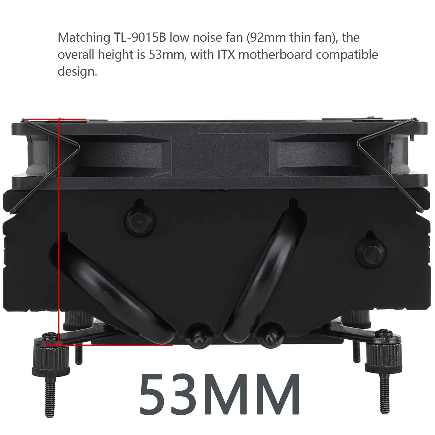 AXP90-X47 Refroidisseur d'air pour processeur ITX à profil bas, 47 mm