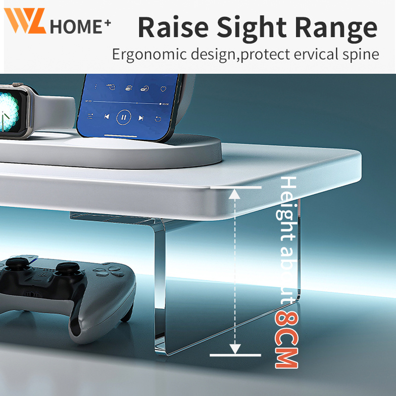 Monitor Rack PC Stand Gaming Table Rack Acrylic Monitor Stand Monitor ...