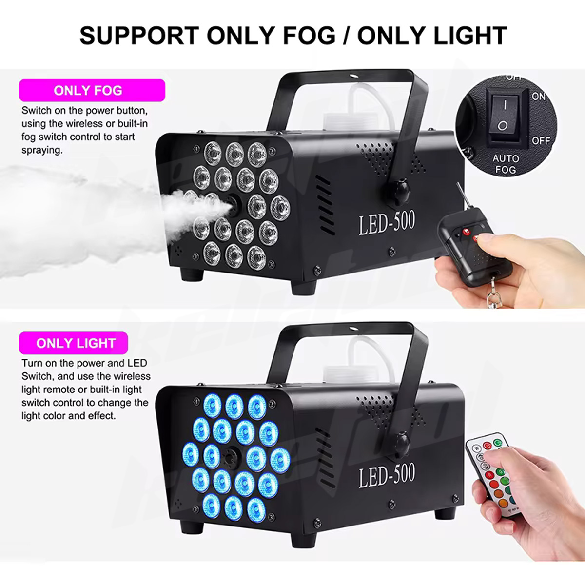 fogging machine 2200W Fast Shipping Disco Colorful Smoke Machine Mini ...