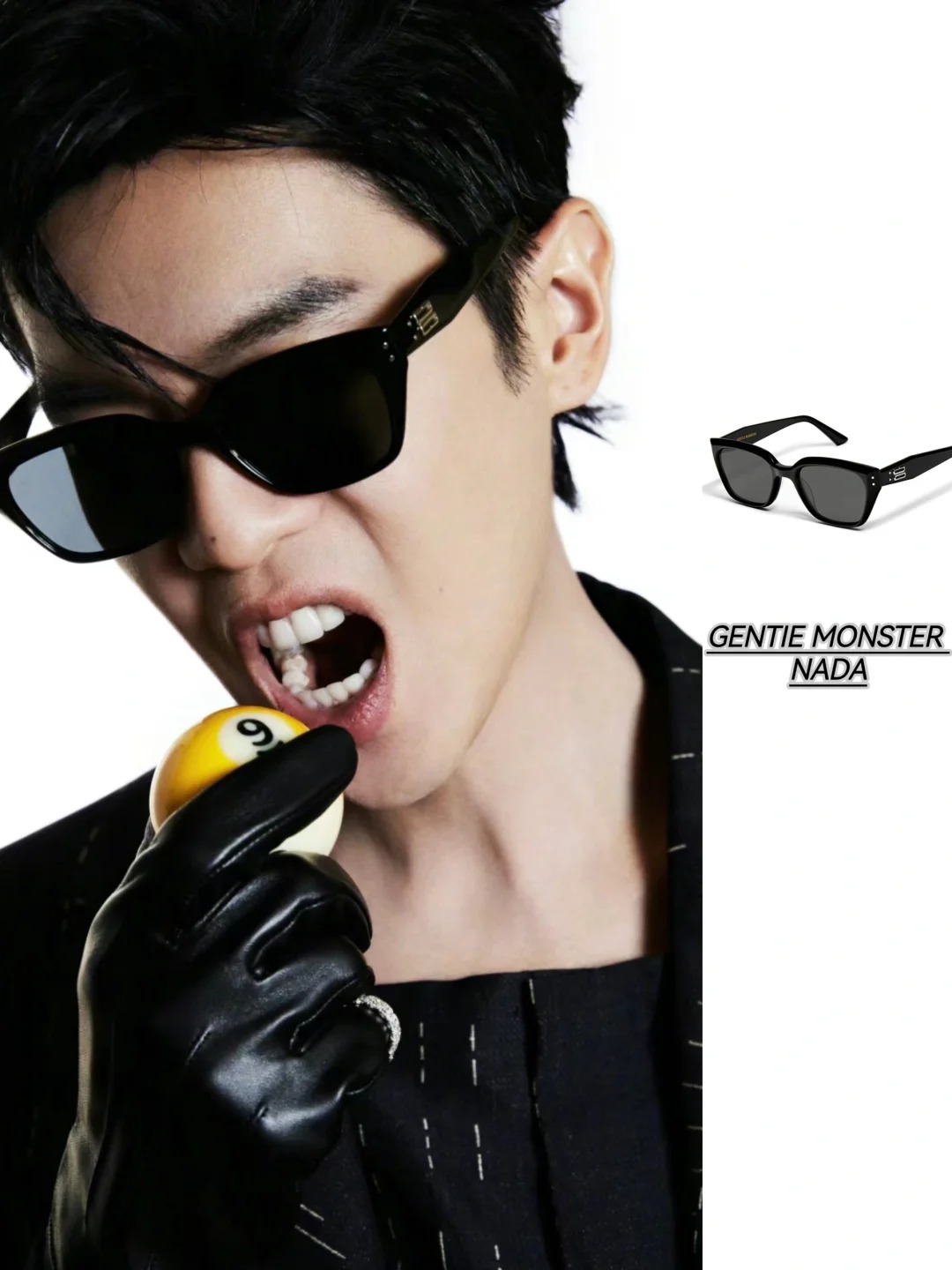 2024 NADA GENTIE MONSTER Sunglasses Real Black Acetate Cateye version