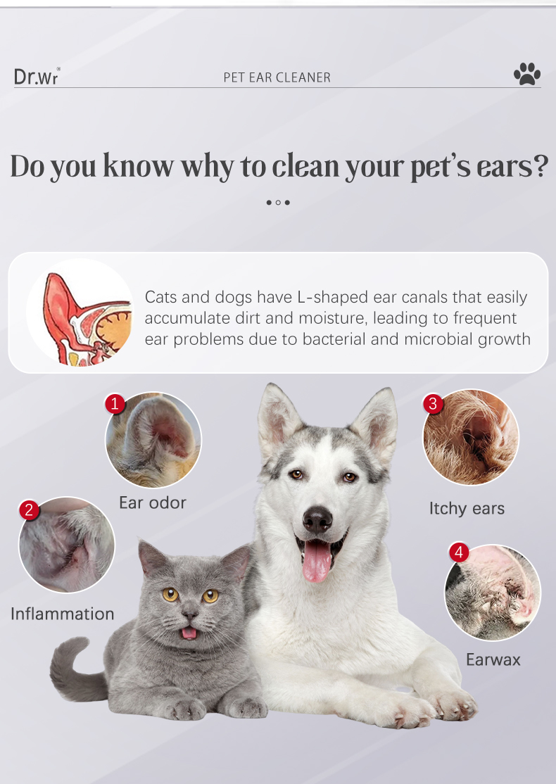 Ear Cleaner Ear Mite for Cat Dog Ear Wash ubat kutu kucing cuci telinga