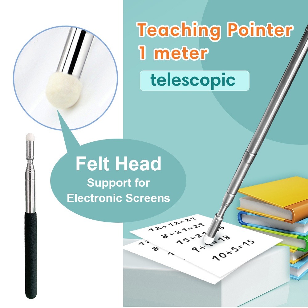 1Pcs Stainless Steel Extendable Hand Pointer Presenter Classroom ...