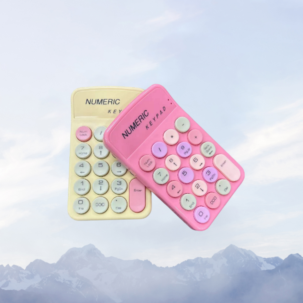 Wireless Numeric Keyboard, Ergonomic Cute And Colorful Retro Mini ...