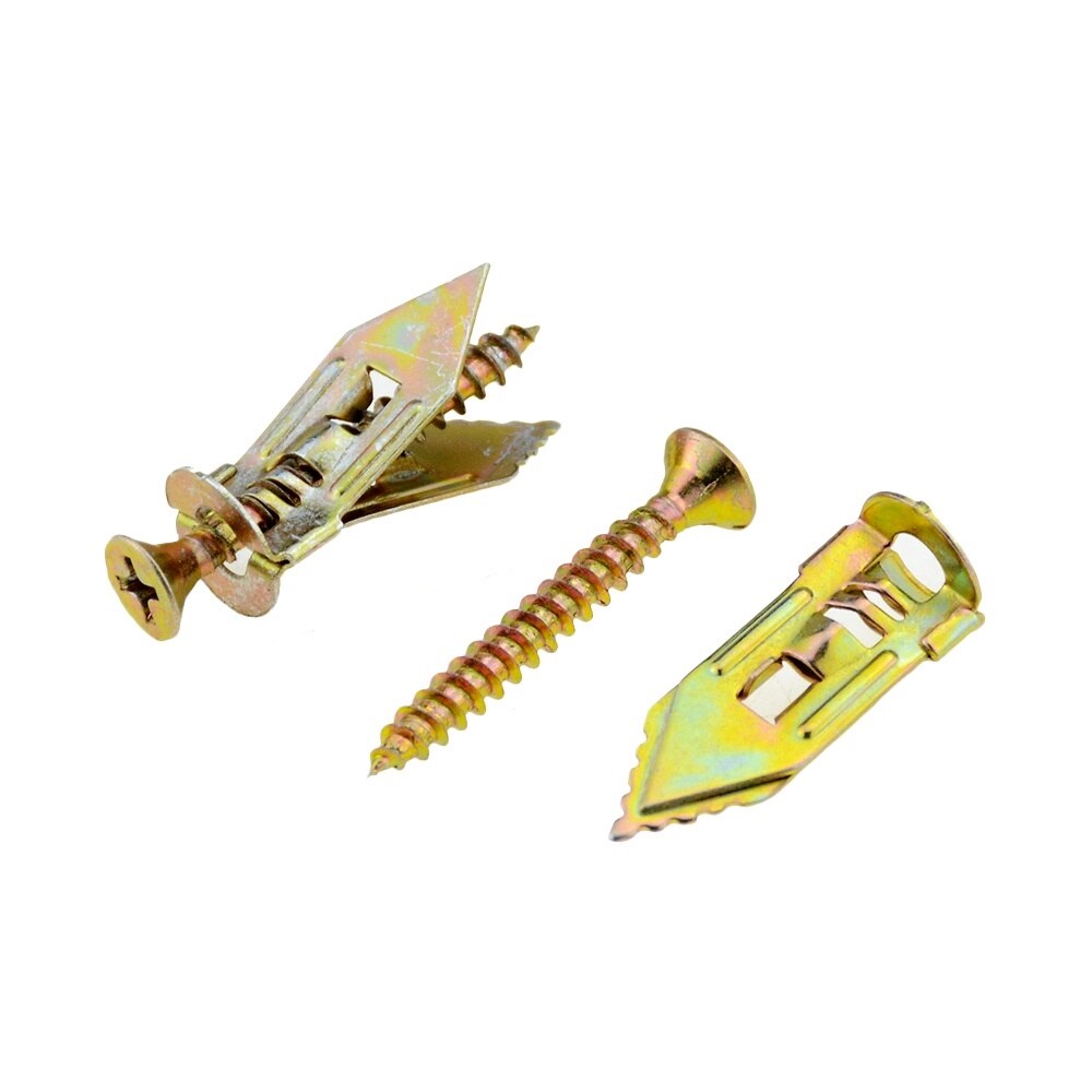 loghohu 80Pcs Self Drilling Anchor Screws 40pcs Metal Drywall Anchors and 40Pcs Sheetrock Screws