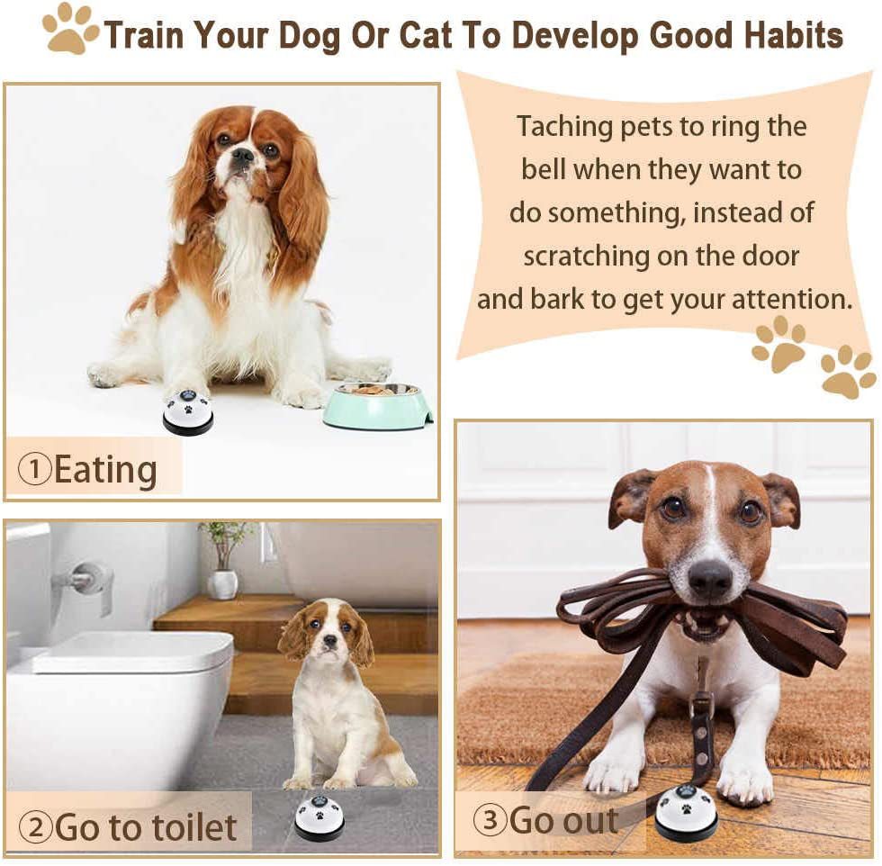 Pet Doorbell Rope Cat And Dog Trainer Pet Footprint Communication Bell ...