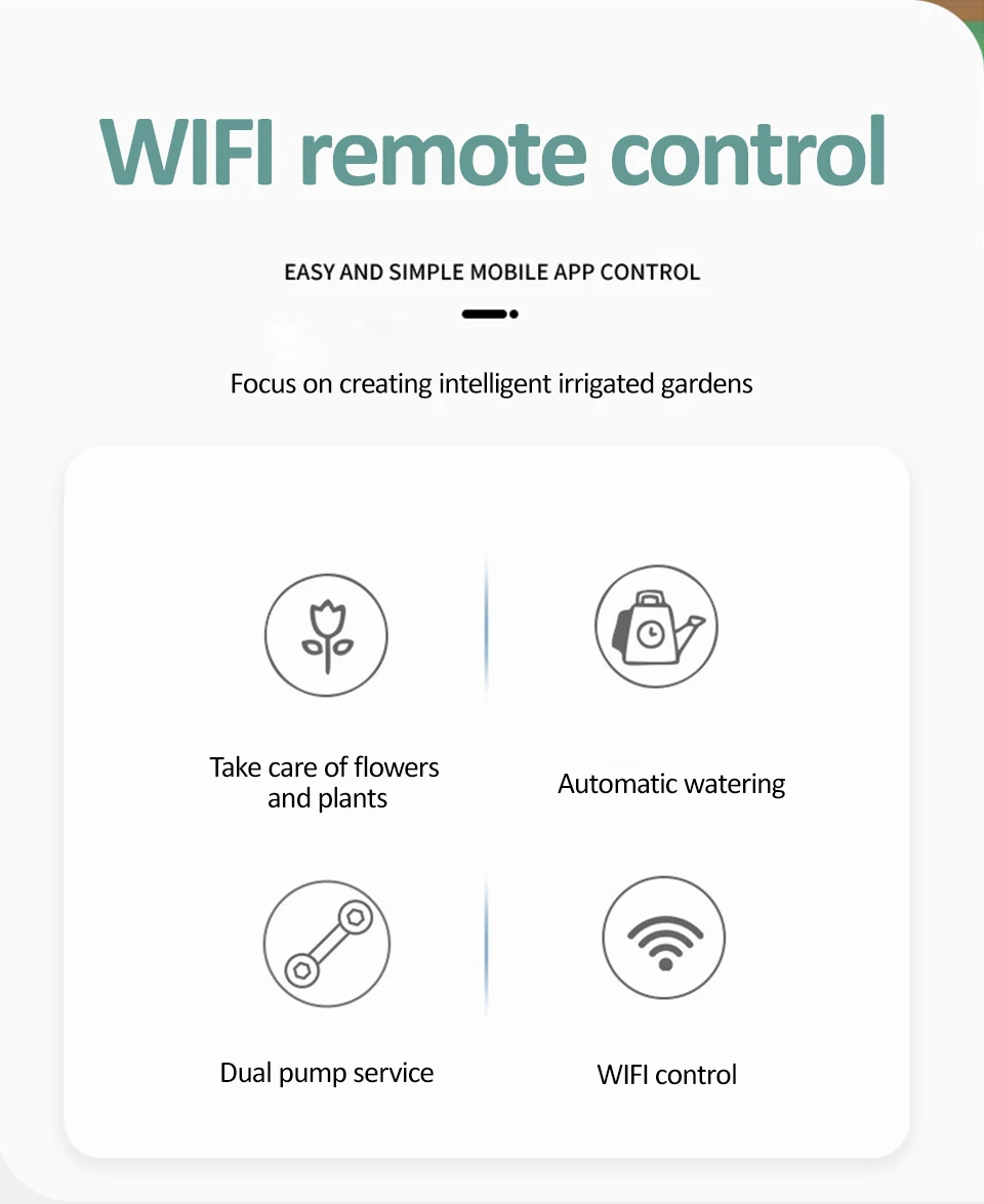 WIFI Control Intelligent Irrigation System Dual Pump Timer Automatic ...