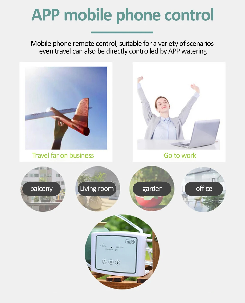 WIFI Control Intelligent Irrigation System Dual Pump Timer Automatic ...