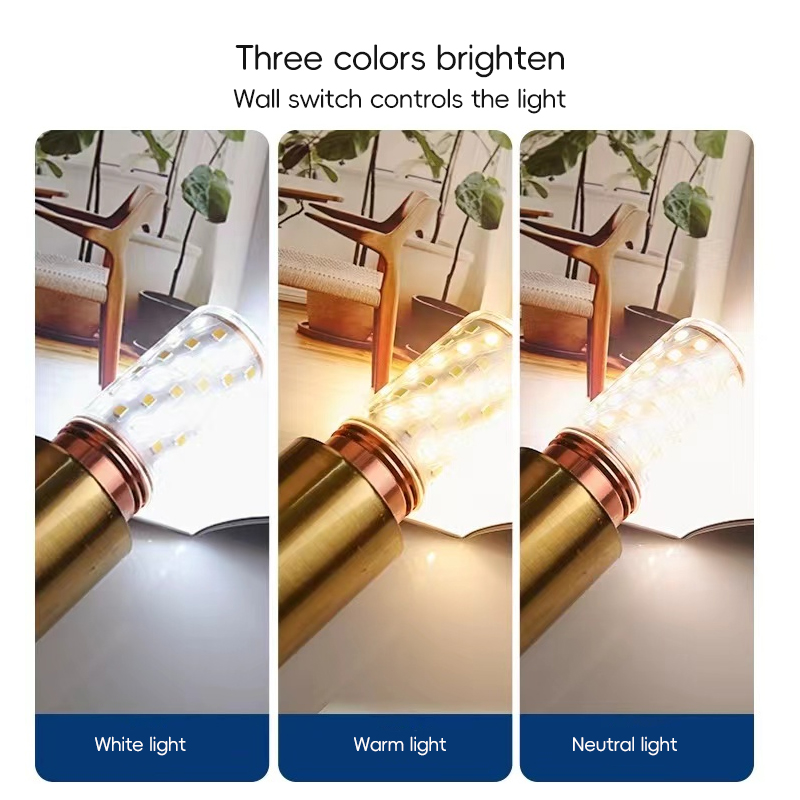 LED bulb E14 small screw corn lamp crystal ceiling chandelier spotlight ...