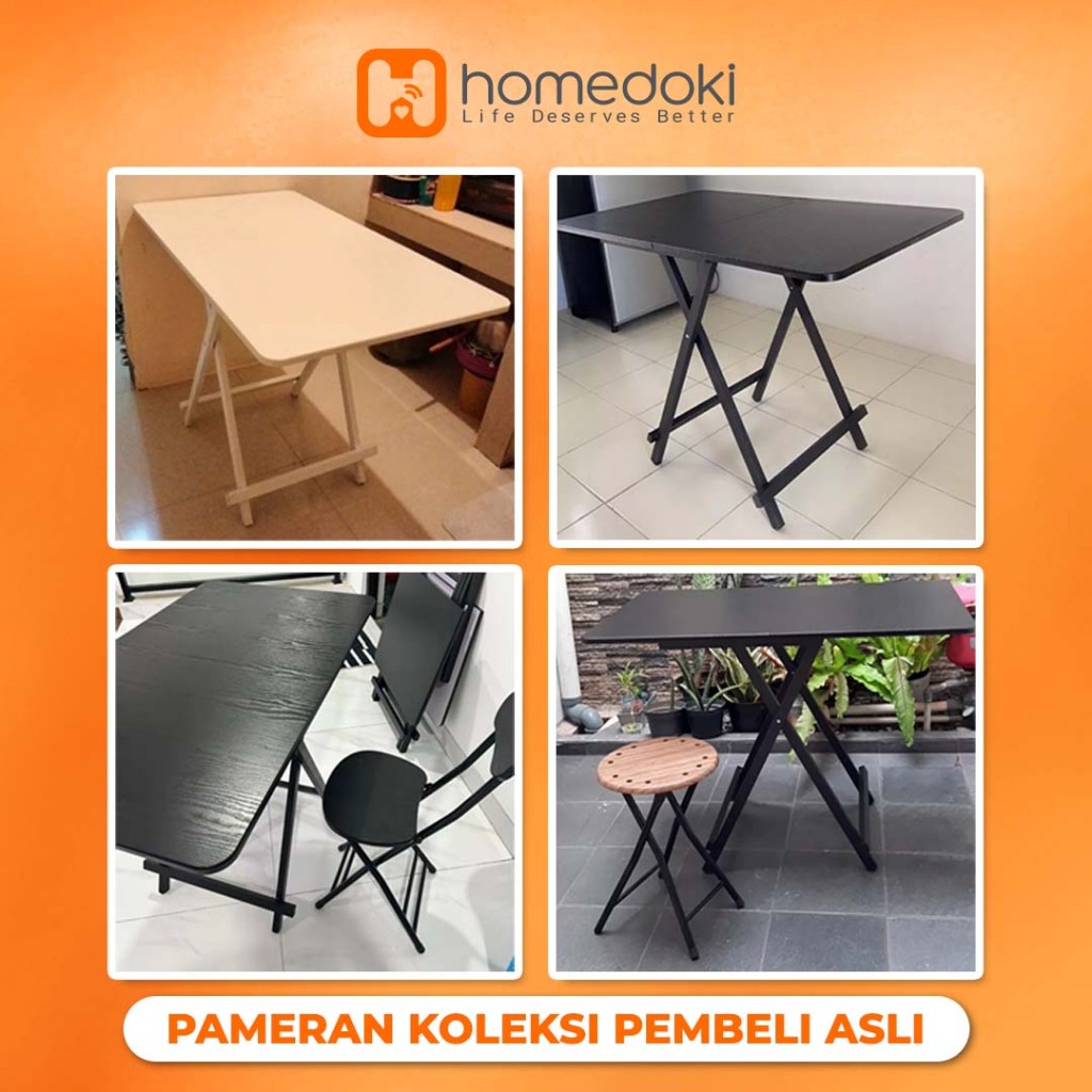 ATT Folding Table Dining Table Household Simple Living Room Rectangular ...