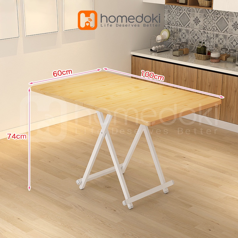 ATT Folding Table Dining Table Household Simple Living Room Rectangular ...