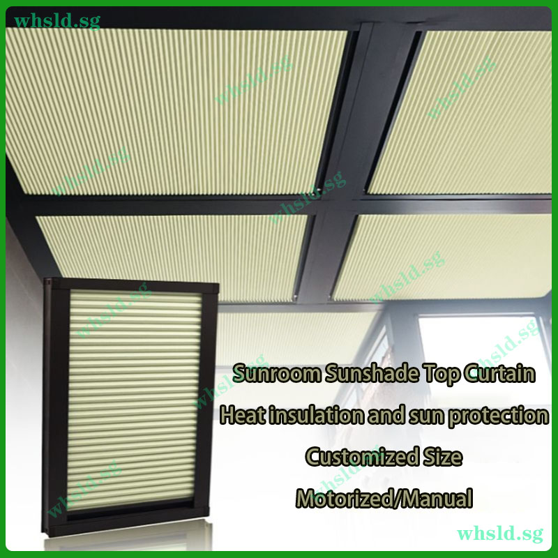 Sun Room Sunshade Top Curtain Electric Ceiling Honeycomb Curtain Top ...