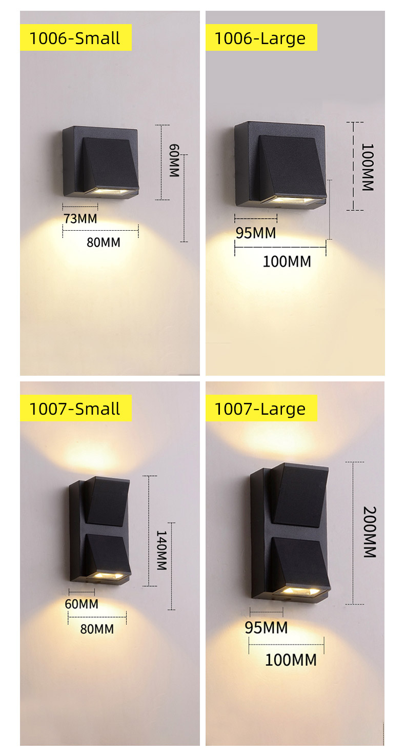 Outdoor Wall Light Waterproof Wall Lamp LED Modern Lighting Up Down ...