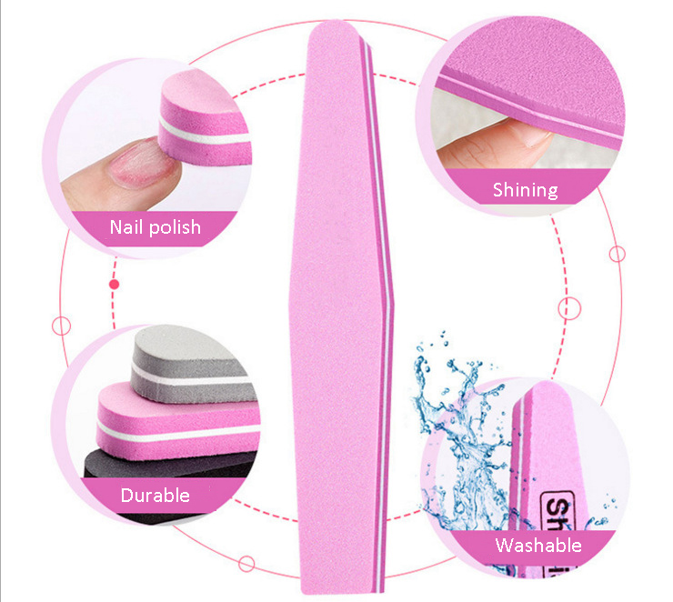 10pcs Lot Double-sided Nail File Blocks Colorful Sponge Nail Polish ...