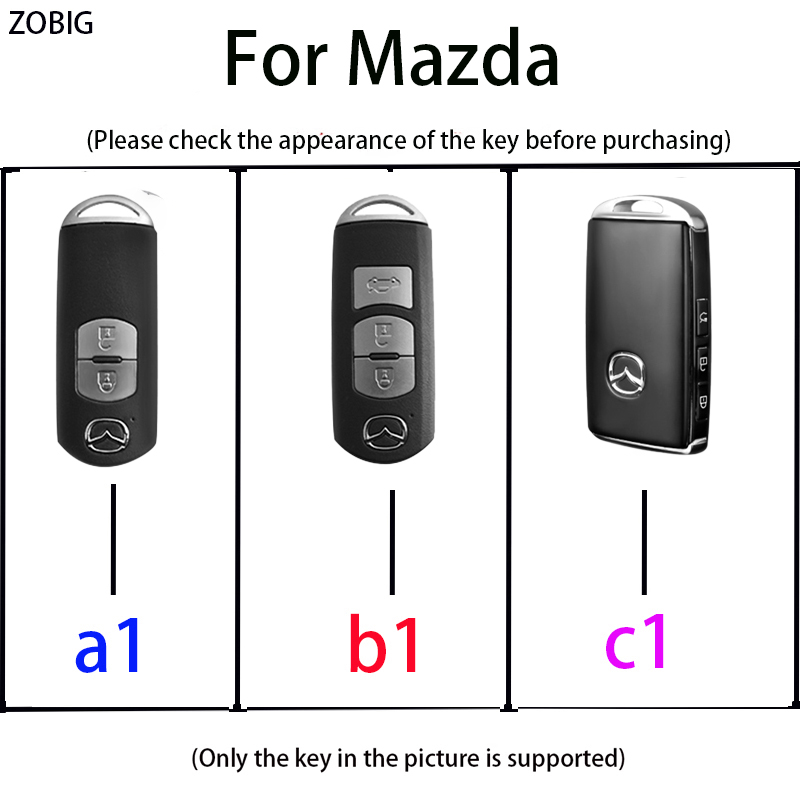 ZOBIG NEW Gradient Key Fob Cover for Mazda Car Key Case Shell with ...