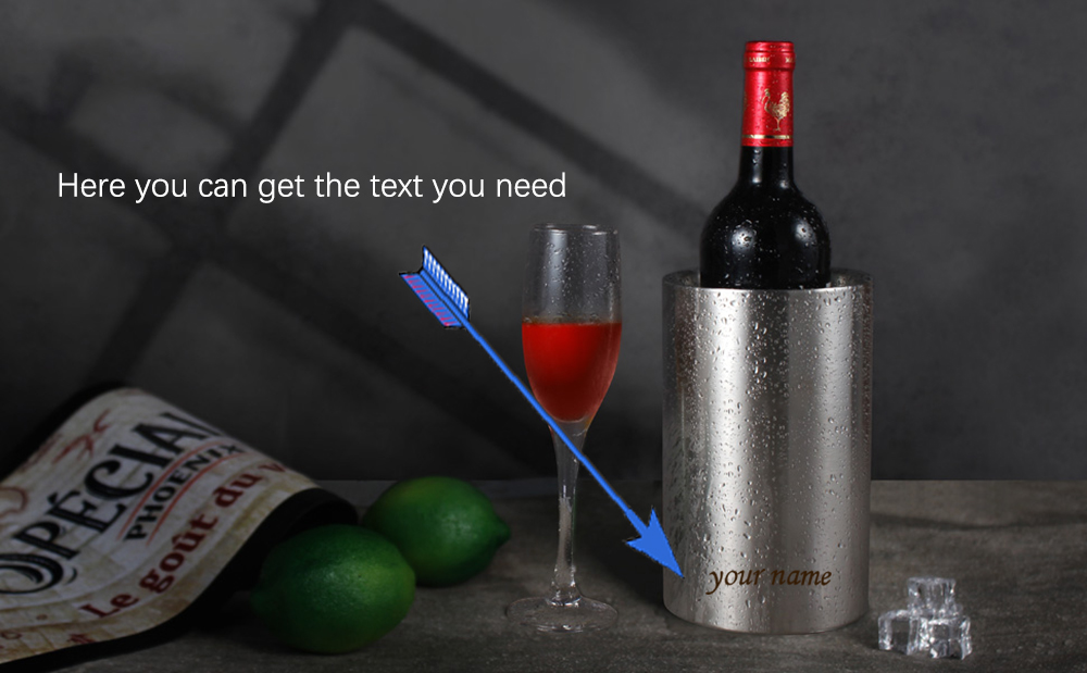 Personalized Stainless Steel Wine Cooler Bucket Double Wall Chiller Ice
