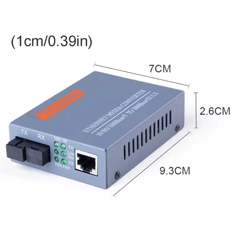Gigabit Fiber Optic Media Converter LAN RJ45 1Gbps HTB-GS-03 1000Mbps ...