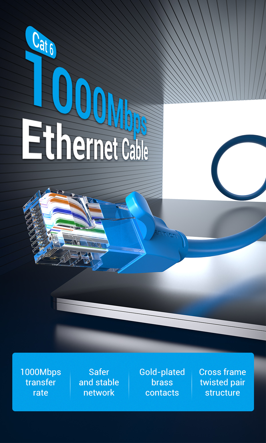 Vention Lan Cable UTP CAT 6 Network Patchcord Cable High Speed