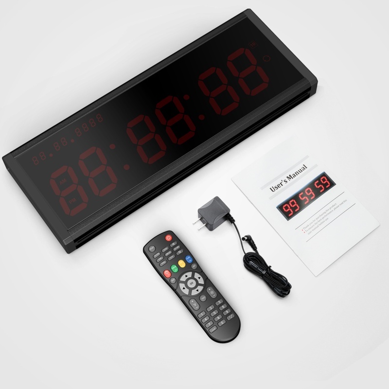 local stock Seesii 3 inch Gym Timer Big LED Interval Workout Clock with ...