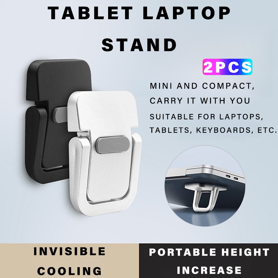 2pcs Ergonomic Laptop Stand - Riser For Comfortable Typing - Compact ...