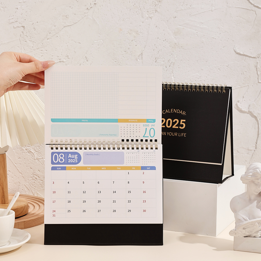 2024-2025 SMALL DESK Calendar - Monthly Desktop Standing Calendar With