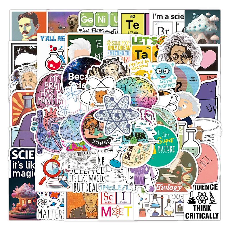 100PCS Science Physics Chemistry Lab Stickers for DIY Luggage Laptop ...