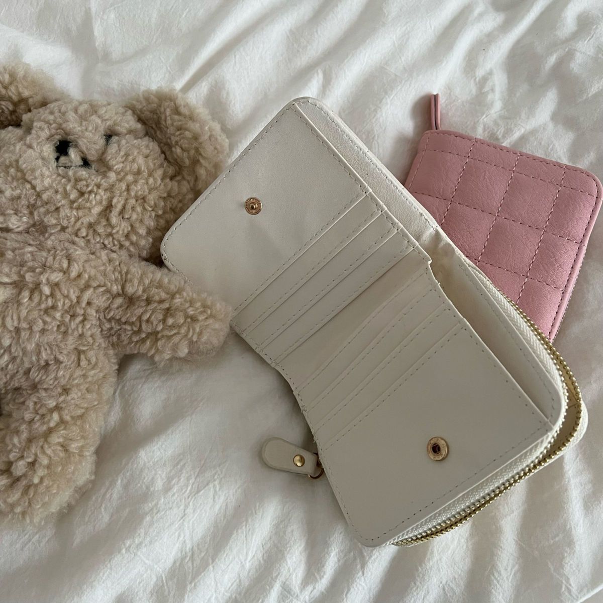 Retro Card Holder Student Female Short Portable Multi-Card Slot ...