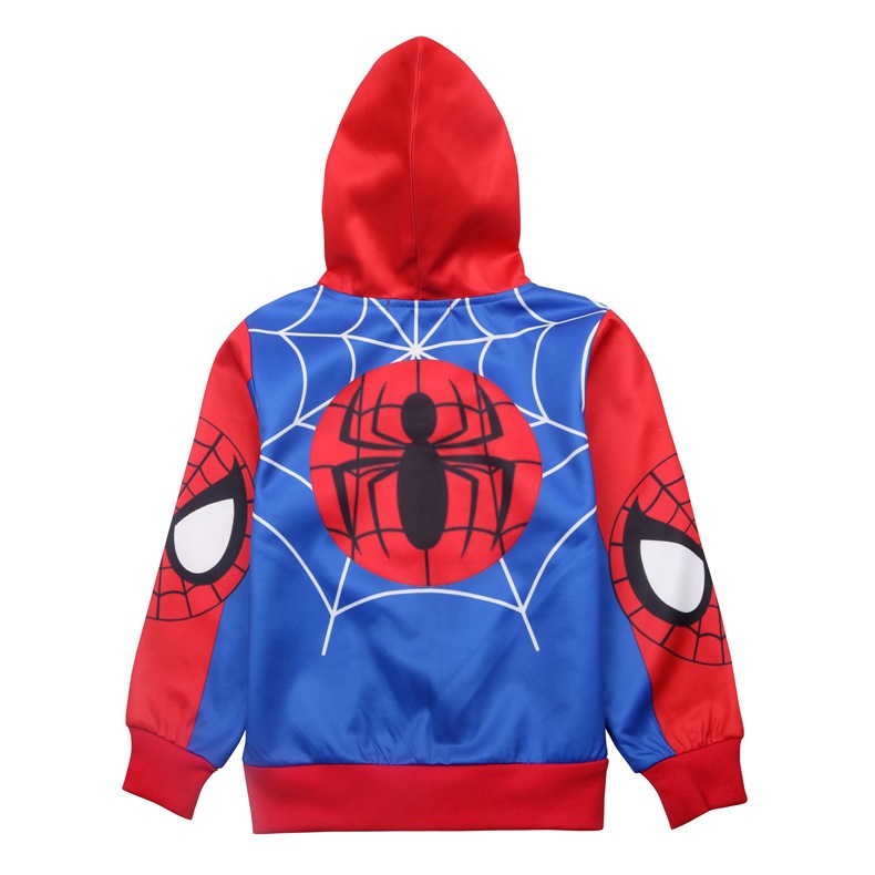 Boys Spiderman Prints Jacket Spring Autumn Cartoon Zipper Coat Birthday ...
