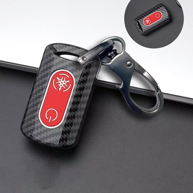 Carbon Fiber Car Key Cover For YAMAHA Y16ZR/XMAX/Y16/NVX155/AEROX Key ...