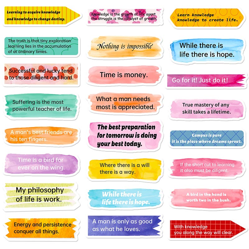 50PCS Watercolour Motivational English Stickers DIY Motorcycle ...