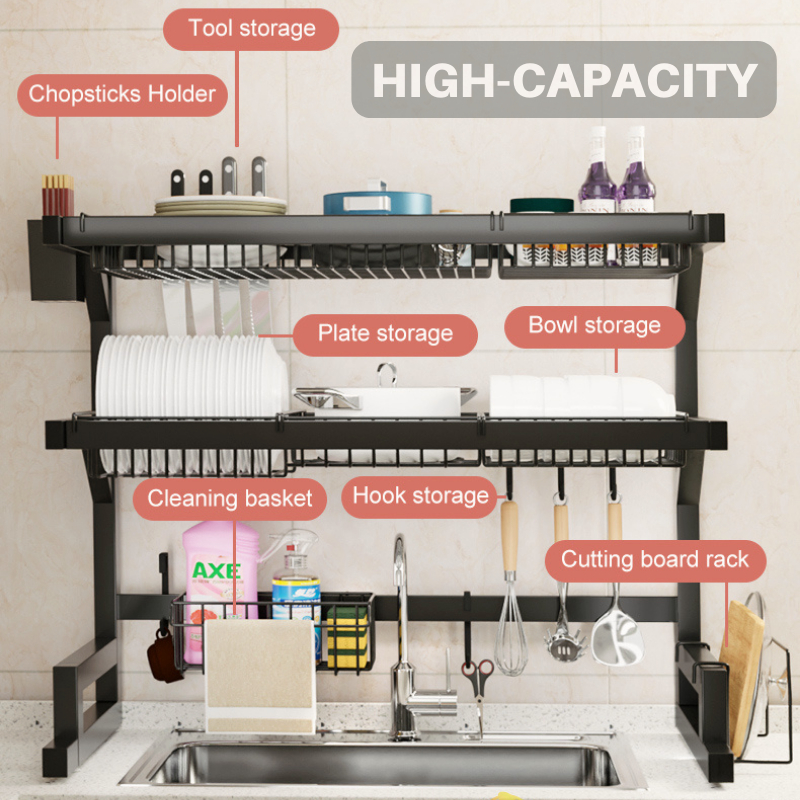 Easy to put on the sink dishwashing rack sink dishware chopsticks rack ...