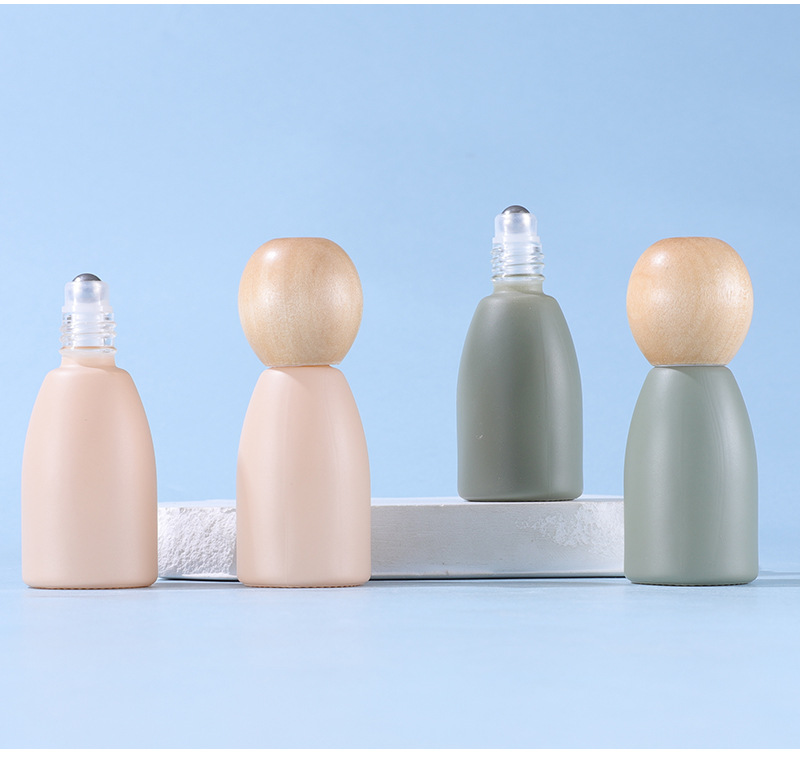 4 Pieces 12ml Morandi Colors Glass Roller Bottles Green Glass Empty ...