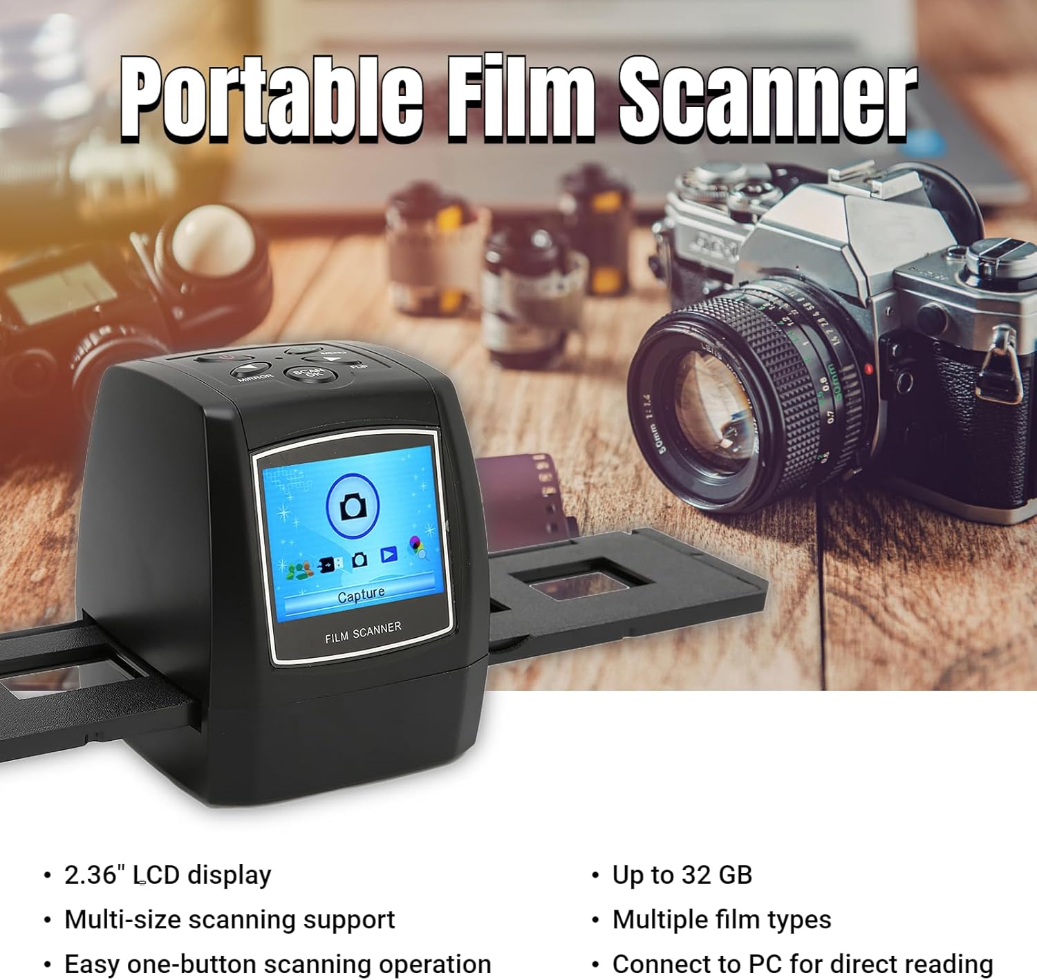 [Local stock]35mm LCD Film Scan Photo Scanner Negative Film Slide ...