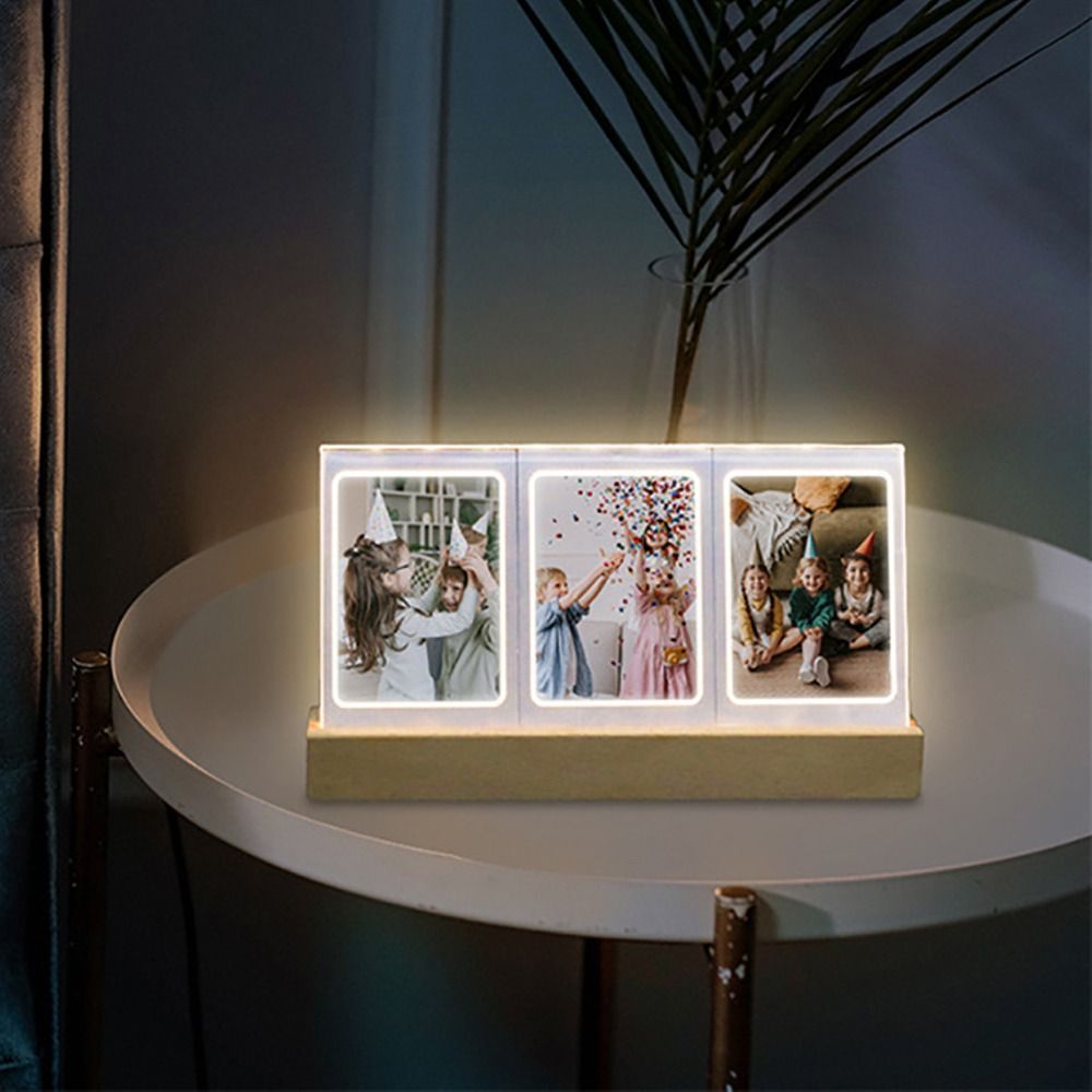RESILIENCI1 LED Light Photo Frame, Instant Camera Acrylic 3 inch ...