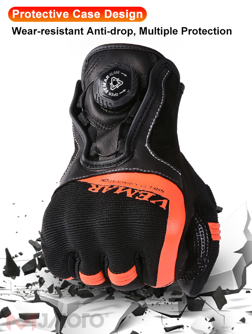 CHCYCLE Motorcycle Gloves For Women Touch Screen Summer Motorbike Dirt Bike Full Finger Gloves Red M - View #7