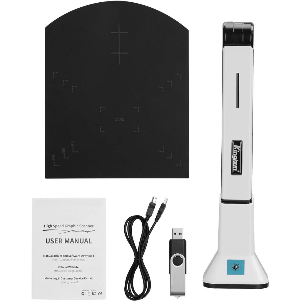 Kinghun High Definition Doc Scanner BK50 Portable 8 Mega-pixel Capture ...