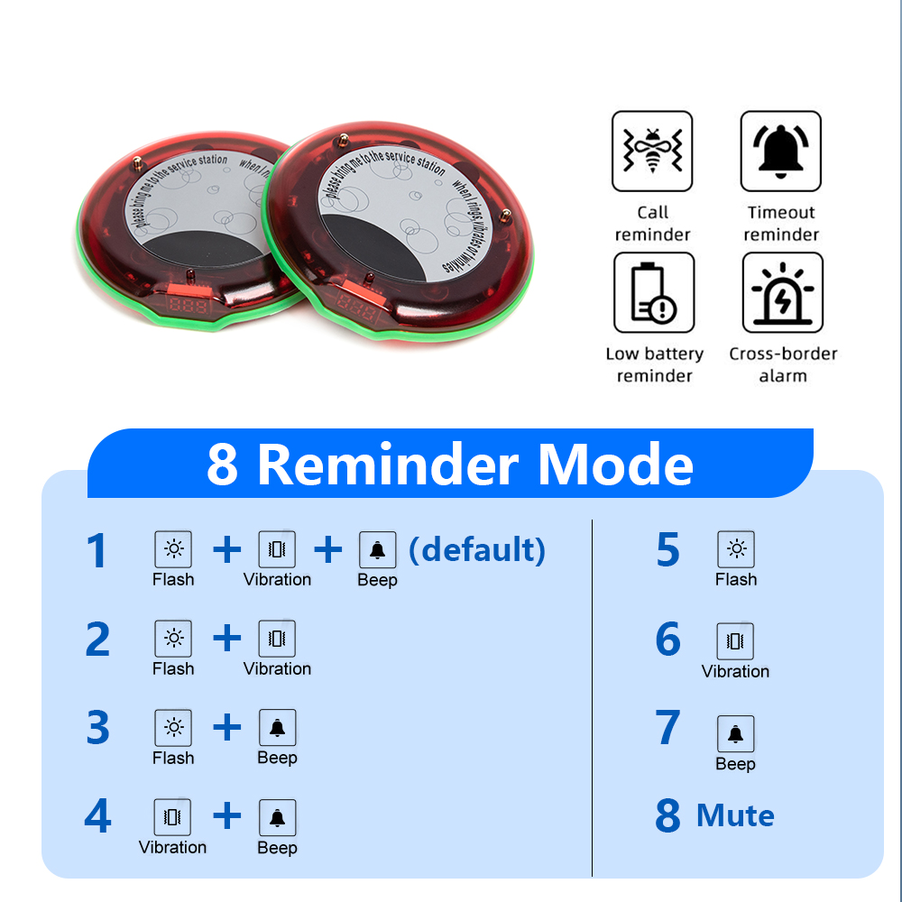 Restaurant Wireless Calling System Table Buzzer Order Buzzer 1 Keyboard ...