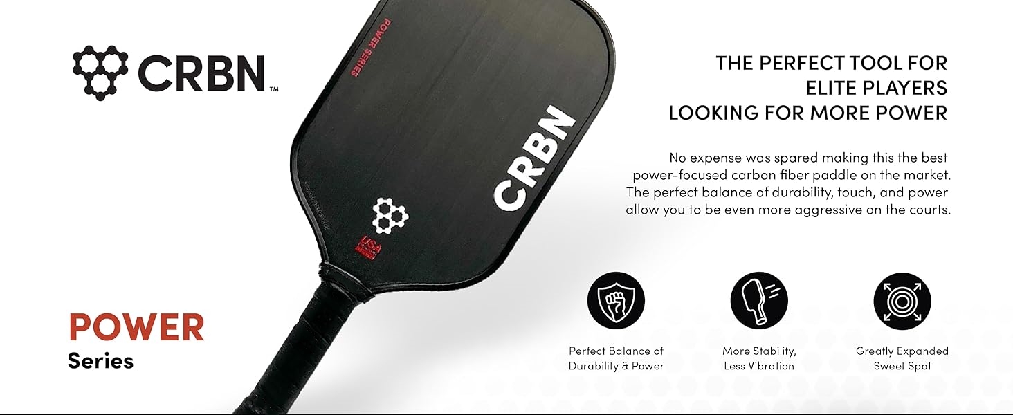 CRBN X Series Power 3X Pickleball Paddles carbon fibre T700 1 PCS ...