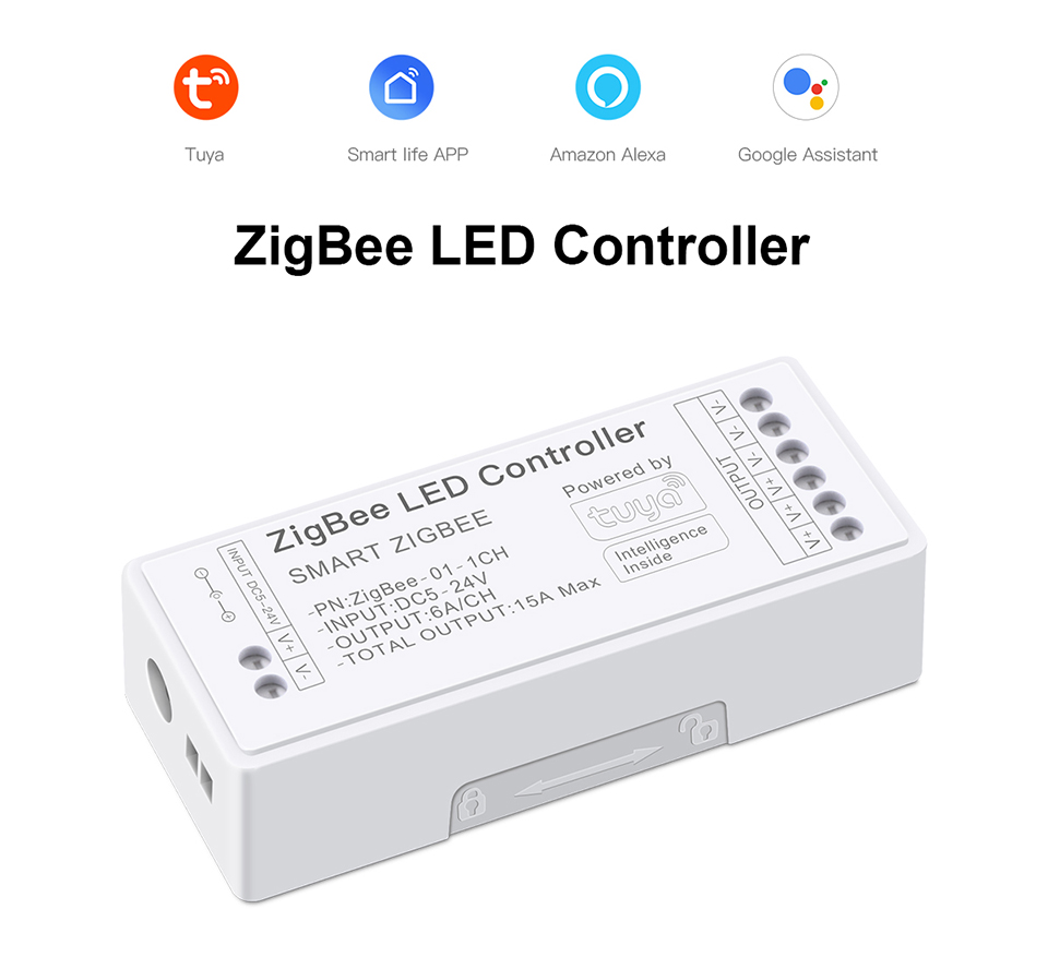 Zigbee 3.0 RGB CCT RGBW LED Strip Light Controller Dimmable Voice ...