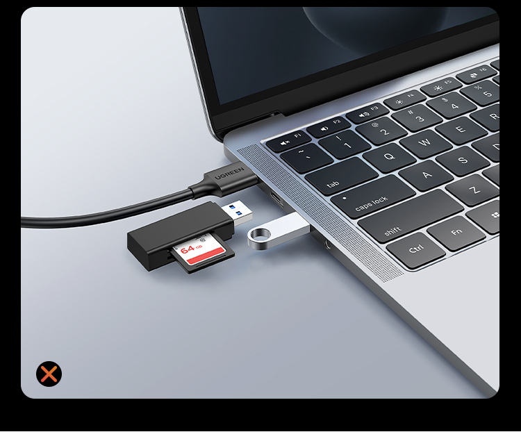 UGREEN 4-in-1 USB 3.0 Android SD Card Reader OTG Smart Read USB3.0/Tpye ...