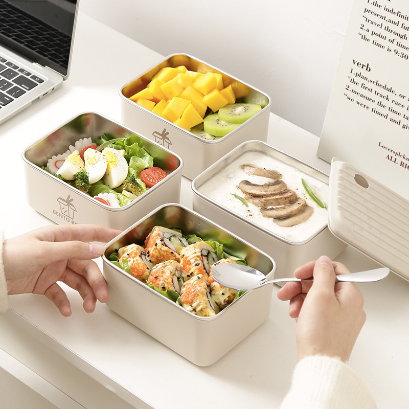 Portable Multi Layers Stainless Steel 304 Thermal Lunch Box With