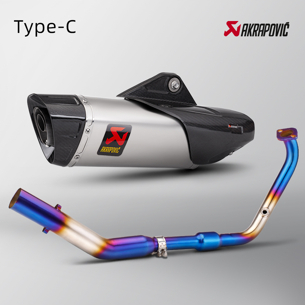 Full Systems Exhaust Motorcycle Front Pipe Modified Moto Slip on For ...