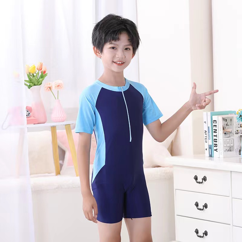 Children 4-16 years old swimwear boy and girl conjoined training ...