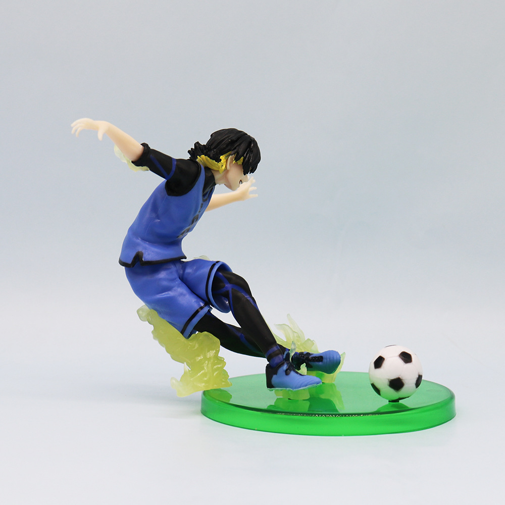 Zhongkaihua Figure Anime Blue Lock Figure Set 6pcs Nagi/Bachira/Reo/Rin/Bachira Blue Lock Action Figure Mini Model Statue, Cake Topper Collezionismo Decorazioni Regali 9,5 CM PVC