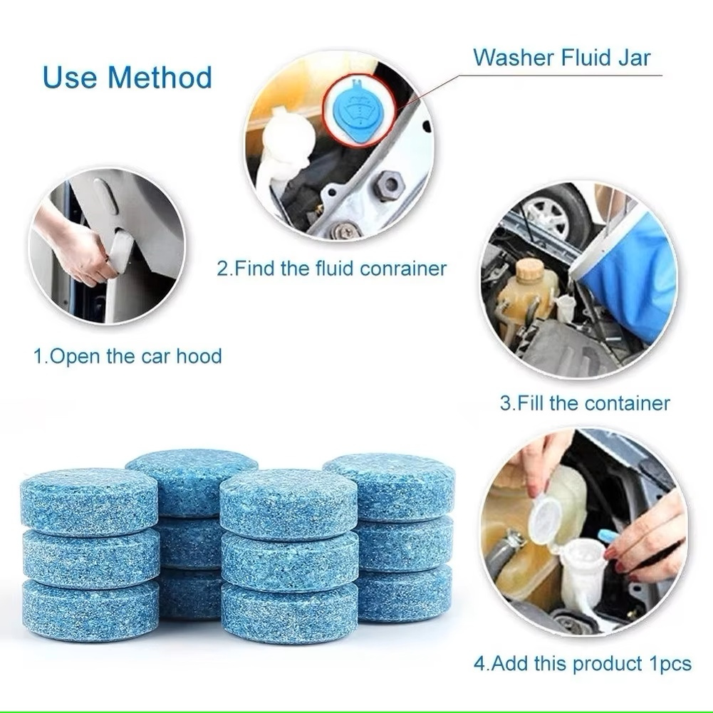 Solid Cleaner Car Windscreen Cleaner Effervescent Tablet Auto Wiper ...