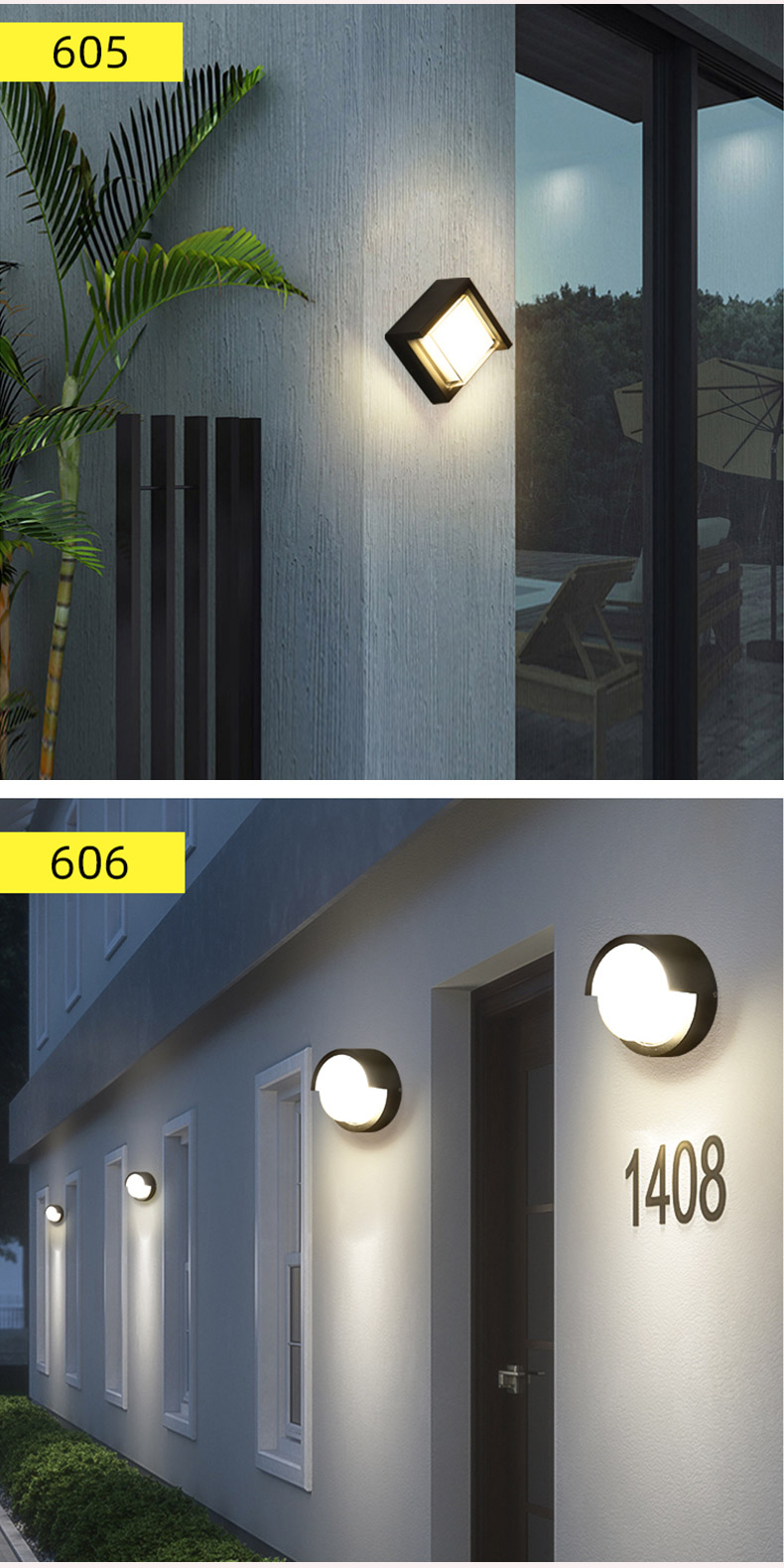 Outdoor Wall Light LED Modern Wall Lamp Waterproof Lampu Dinding Home ...