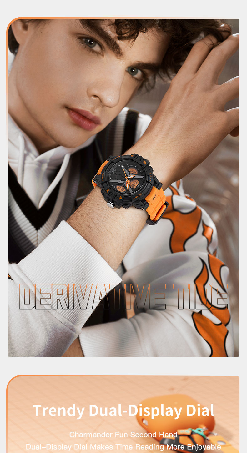 ZGO pokemon Charmander Watch Male jam tangan Teenager Children ...
