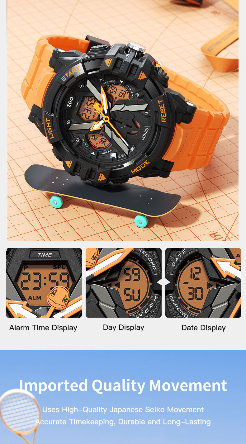 ZGO pokemon Charmander Watch Male jam tangan Teenager Children ...